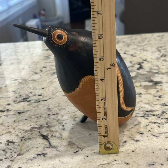 Bertha Medina Bird Gourd Peruvian Signed Hand Carved Folk Art Made in Peru - Picture 15 of 17